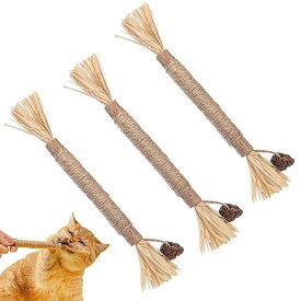 猫 噛むおもちゃ 歯磨き 天然木 またたびの木 歯ぎしり棒 歯石ケア 口臭ケア 無毒 歯ぎしり