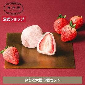 【マラソン限定！20％OFFクーポン対象】【フルーツ大福 弁才天 公式】いちご大福（6個入り）ご褒美 サプライズ断面美 高級フルーツ大福 国産 市場直送 手土産 お取り寄せ 作り立ての美味しさ