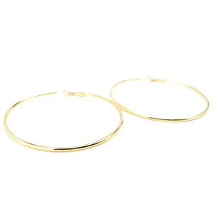 【メール便送料無料】 大き目 プレーン メタル フープ ピアス レディース 女性用 シンプル 輪 リング 円 まる 丸 セクシー クール 大人 上品 オフィスコーデ パーティー カワイイ キレイ キュ