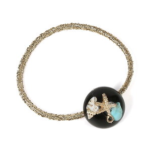 【メール便送料無料】 【1000円ポッキリ】ドーム型 シェル スターフィッシュ ターコイズ ストーン ヘアゴム レディース シンプル シュシュ しゅしゅ 夏 海 マリン 海星 ヒトデ 貝殻 キッズ カ