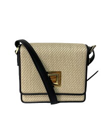 【10％OFF】 マックスマーラ MM Bag in leather and woven fabric ショルダーバッグ ベージュ【中古】 IT752KW90QHK RSS10