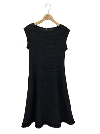 フォクシーブティック Tweed Dress 36210 ワンピース 38 ブラック ツイード ドレス【中古】IT5Q3E83W53E