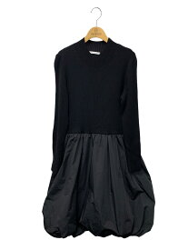 フォクシーニューヨーク Dress Amaretti 43093 ワンピース 42 ブラック バルーン ニット SP品【中古】ITDSSZ302CT4