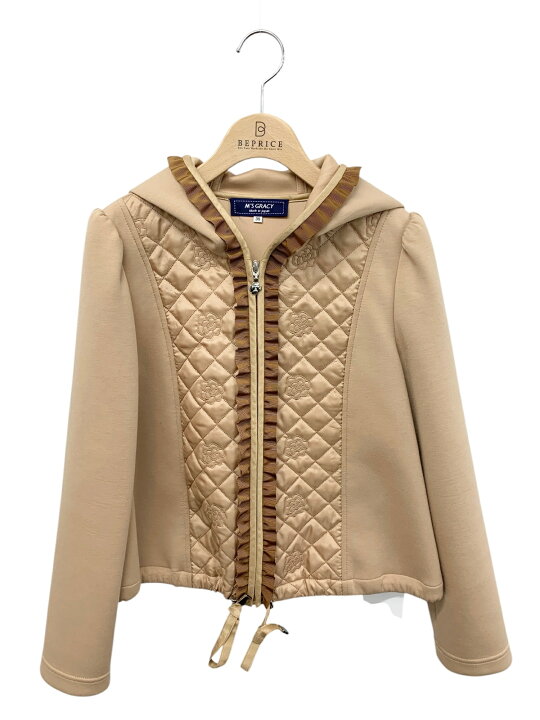 エムズグレイシー 314516 パーカー 38 アイボリー ジップアップ  