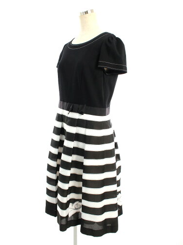 楽天市場 エムズグレイシー ワンピース カメリアプリント フレアー ボーダー 半袖 40 Aランク 中古 Tn0614 ブランドショップ ビープライス