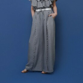 【即納】【CYAN 2026 SPRING&SUMMER Vol.2】CYAN　TOKYO　シアン　シアントウキョウ　フリルラインレイヤーウエストワイドパンツ 601482