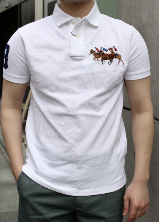楽天市場】RALPH LAUREN(ラルフローレン)CUSTOM SLIM FIT TRIPLE PONY 