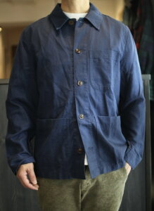 J.CREW(J.N[)CHORE JACKET IN COTTON LINEN(Rbg/l Jo[I[ WPbg)J.N[V Be[WAJ[NfUCAJti Vi Ki yzo