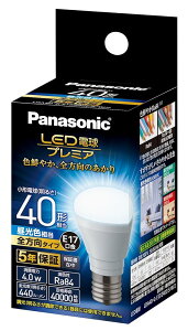 �p�i�\�j�b�N LED�d�� �v���~�A �������a17mm �d��40W�`���� �����F����(4.0W) ���`�d���E�S�����^�C�v 1���� �����Ή� LDA4DGE17Z40ESW2