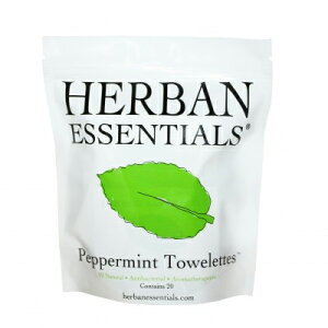 ハーバンエッセンシャルズアロマタオル20枚入りHERBANESSENTIALS携帯用アロマタオルリフレッシュ精油天然