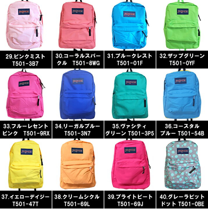 楽天市場】ジャンスポーツ バックパック スーパーブレイク T501 25L 
