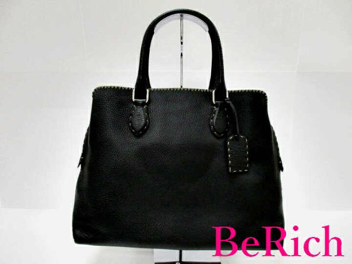 楽天市場】美品 フェンディ FENDI トートバッグ 8BN088 セレリア 黒  