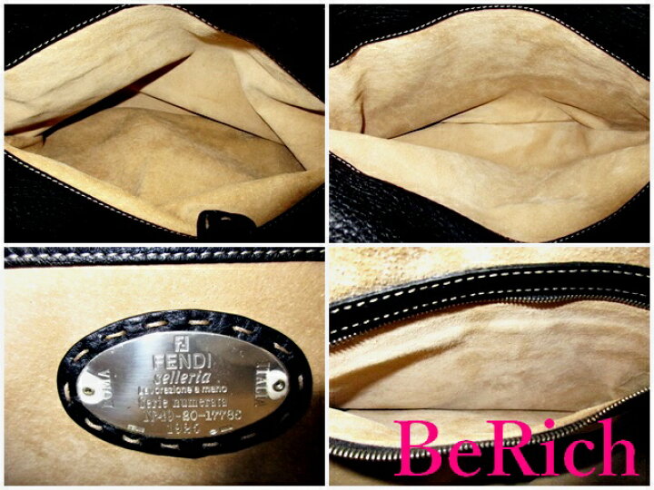 楽天市場】美品 フェンディ FENDI トートバッグ 8BN088 セレリア 黒 