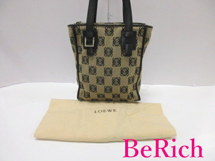 楽天市場】美品 ロエベ LOEWE トートバッグ アナグラム ベージュ 