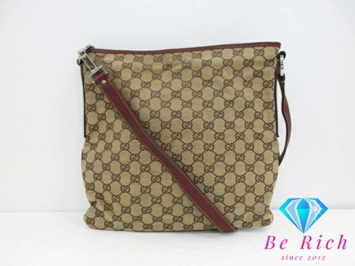 楽天市場】グッチ GUCCI GGキャンバス ショルダーバッグ 113013 レザー 