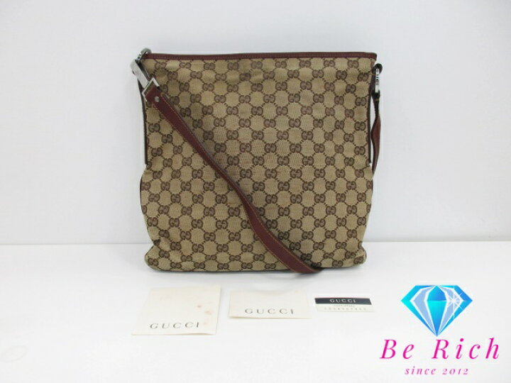 楽天市場】グッチ GUCCI GGキャンバス ショルダーバッグ 113013 レザー  