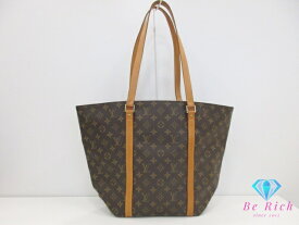 ルイ ヴィトン LOUIS VUITTON モノグラム サック ショッピング M51108 ブラウン 茶 PVC レザー LV ロゴ トートバッグ ショルダーバッグ バッグ 肩掛け 鞄 【中古】【送料無料】 bk9636