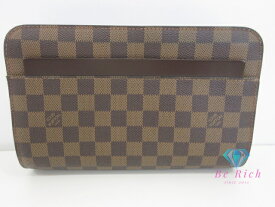 美品 ルイ ヴィトン LOUIS VUITTON ダミエ サン ルイ N51993 エベヌ 茶 LV ロゴ セカンドバッグ クラッチバッグ ポーチ 手持ち 鞄 【中古】【送料無料】bk9878
