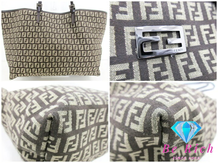 楽天市場】フェンディ FENDI トートバッグ 8BH127 ズッキーノ ブラウン 