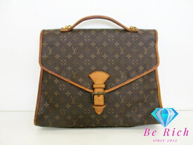 ルイ ヴィトン LOUIS VUITTON 2way ハンドバッグ ショルダーバッグ ビジネスバッグ モノグラム ビバリー M51120 ブラウン 茶 PVC レザー ロゴ ショルダーなし ブリーフケース 手提げ 肩掛け 斜め掛け バッグ 鞄 メンズ レディース【中古】【送料無料】bk9122