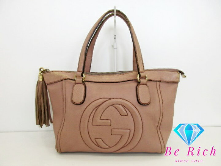 楽天市場】グッチ GUCCI ソーホー トートバッグ 282307 ピンク GG ロゴ 