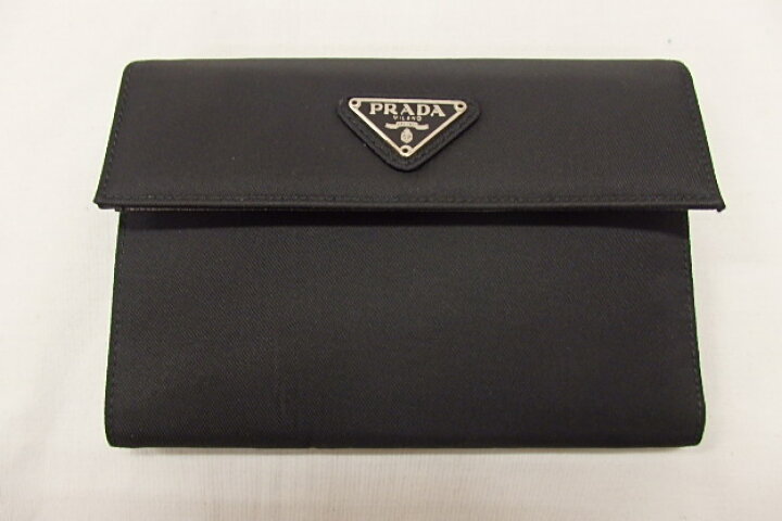 楽天市場】美品 プラダ PRADA ポコノ 三つ折り財布 M510 NERO 