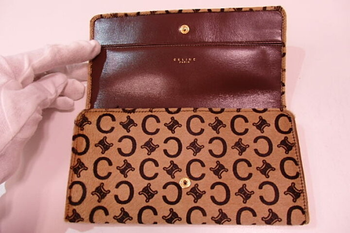 楽天市場】美品 セリーヌ CELINE 財布 長財布 M/99/1 C マカダム  