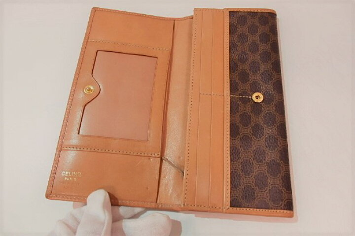 楽天市場】セリーヌ CELINE 財布 長財布 M/96 マカダム ブラウン 茶 