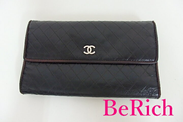 楽天市場】シャネル CHANEL 三つ折り 長財布 A33908 ビコローレ 黒  