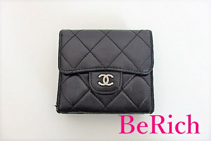 楽天市場】シャネル CHANEL Wホック 二つ折り財布 A31507 マトラッセ  