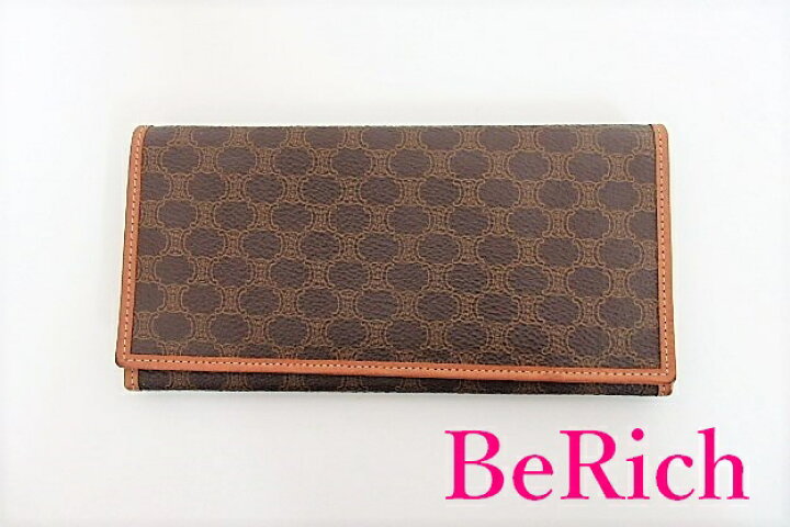 楽天市場】セリーヌ CELINE 長財布 M96 マカダム ブラウン 茶 PVC  