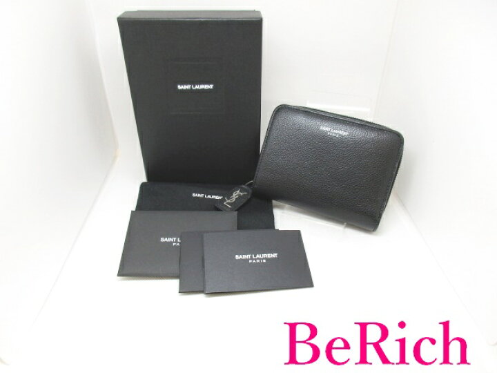 楽天市場】サン ローラン Saint Laurent 二つ折り財布 GUE414661 黒  