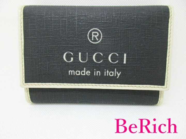 楽天市場】グッチ GUCCI 三つ折り財布 170396 黒 ブラック アイボリー  