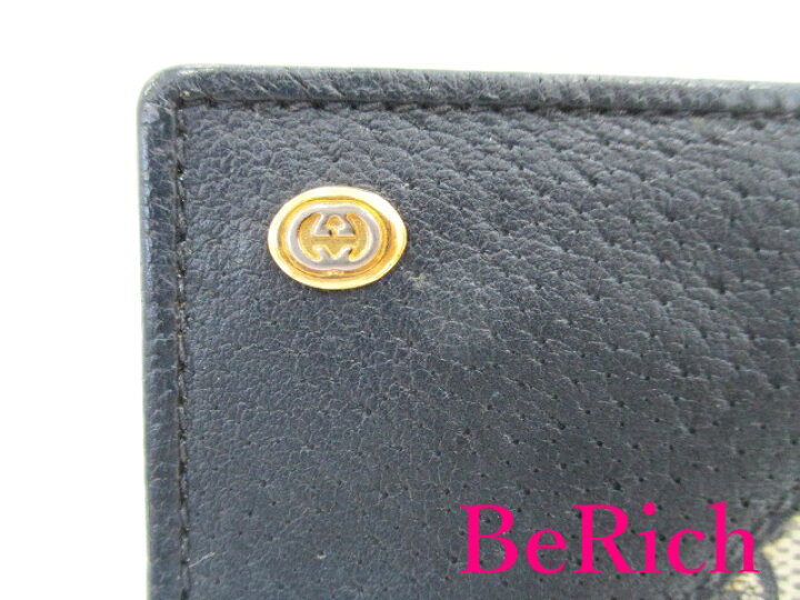 楽天市場】グッチ GUCCI 長財布 札入れ 0103.713 GG ネイビー 紺  