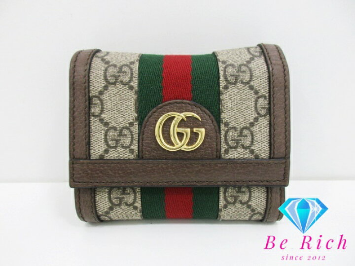 楽天市場】美品 グッチ GUCCI オフィディア 三つ折り財布 523174  
