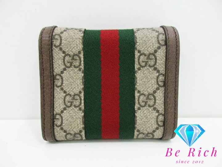 楽天市場】美品 グッチ GUCCI オフィディア 三つ折り財布 523174 