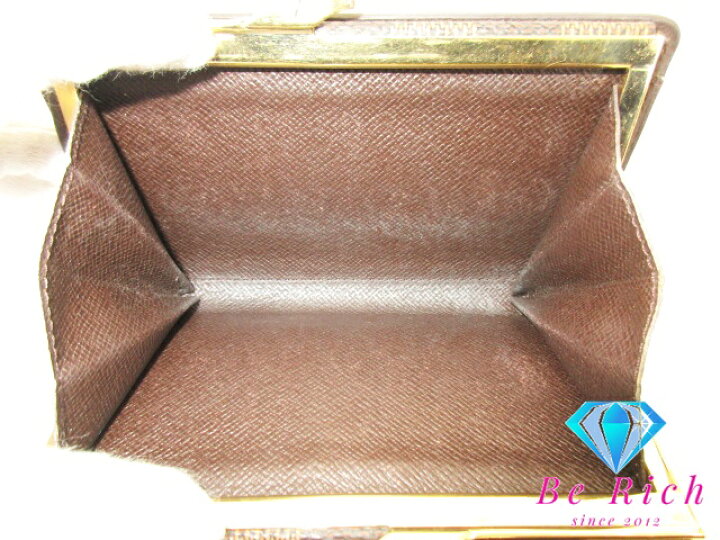 楽天市場】ルイ ヴィトン LOUIS VUITTON がま口 二つ折り財布 ダミエ  