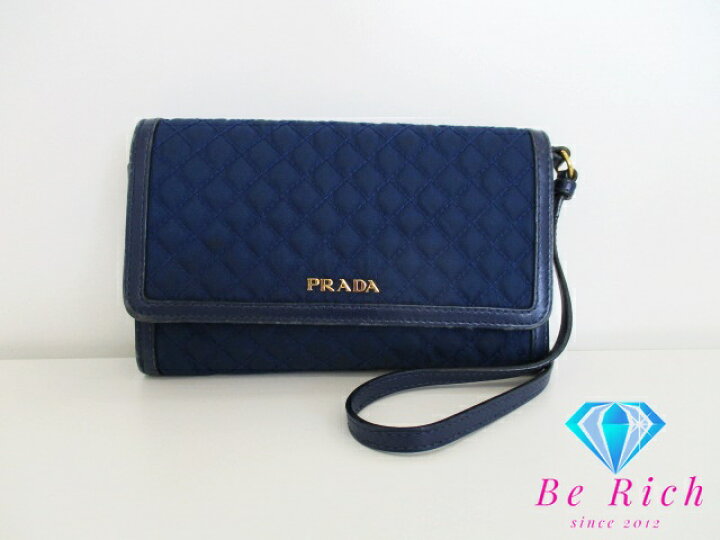 楽天市場】プラダ PRADA ショルダー ウォレット 1M1437 ブルー 青 
