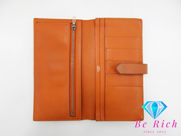 楽天市場】エルメス HERMES 二つ折り財布 長財布 ベアン スフレ □L 