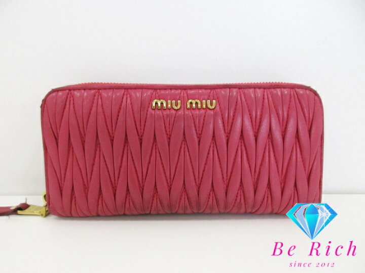 楽天市場】ミュウミュウ miumiu 二つ折り財布 ラウンド ファスナー 長 