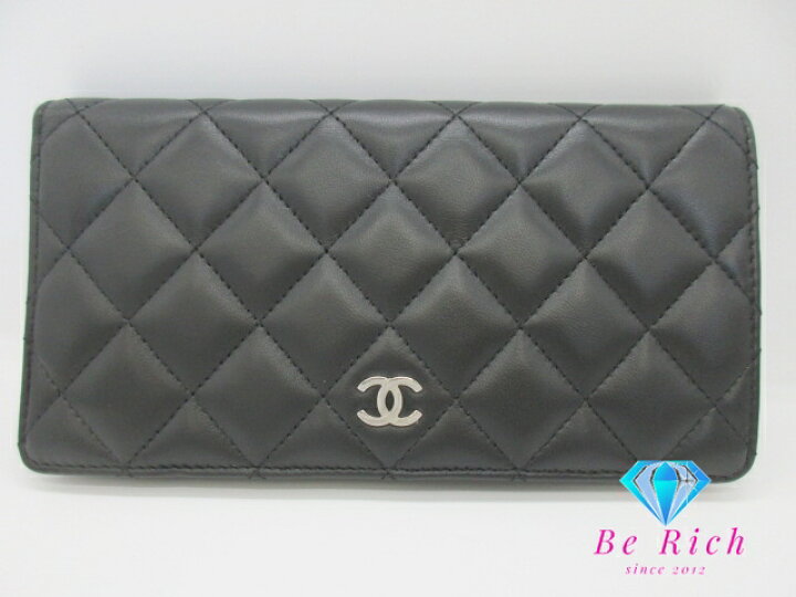 楽天市場】美品 シャネル CHANEL マトラッセ 二つ折り財布 長財布  