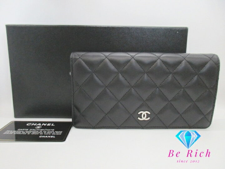 楽天市場】美品 シャネル CHANEL マトラッセ 二つ折り財布 長財布 