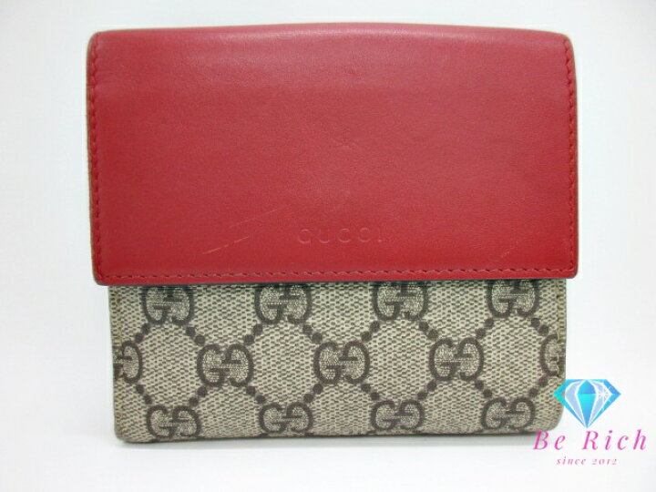 楽天市場】グッチ GUCCI Wホック 二つ折り 財布 GG スプリーム 
