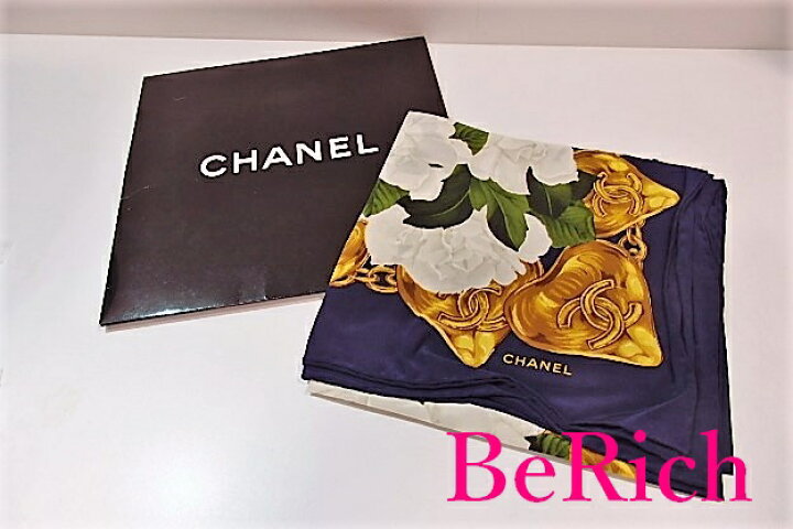楽天市場】美品 シャネル CHANEL スカーフ カメリア 花 フラワー ロゴ  