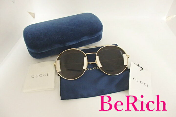 楽天市場】美品 グッチ GUCCI サングラス GG0105S ブラック ホワイト 