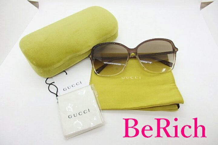 楽天市場】美品 グッチ GUCCI サングラス GG0546 ブラウン クリア 