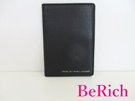 マークジェイコブス MARC JACOBS パスポートケースM0005580 黒 ブラック レザー ロゴ 二つ折り 【中古】【送料無料】 bc1888