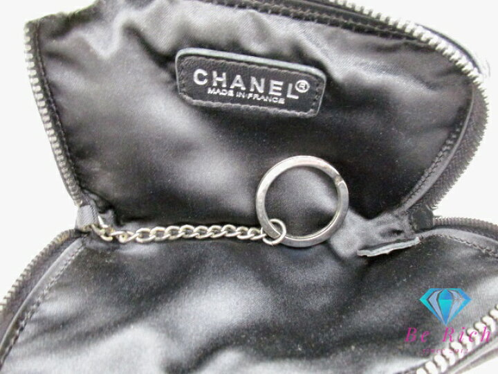 楽天市場】シャネル CHANEL キーリング 付 ミニ ポーチ ブラック 黒 