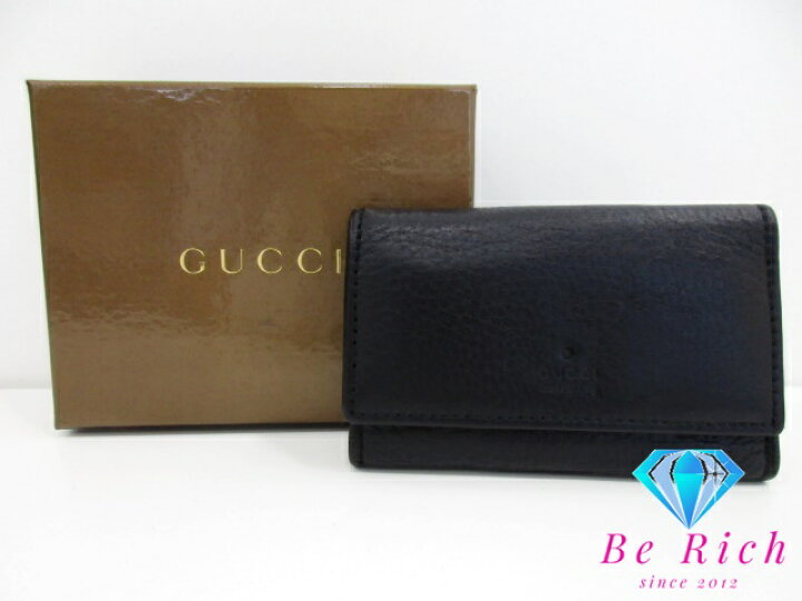 楽天市場】グッチ GUCCI 6連 キーケース 04579 黒 ブラック レザー 