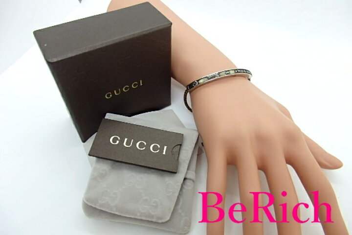 楽天市場】グッチ GUCCI 紐 ロゴ プレート ブレスレット Ag 925 